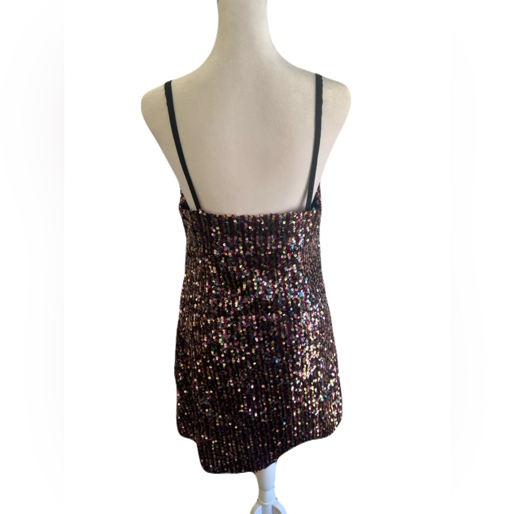 Zara V-Neck Sequin Mini Dress, Like New - Picture 7 of 8